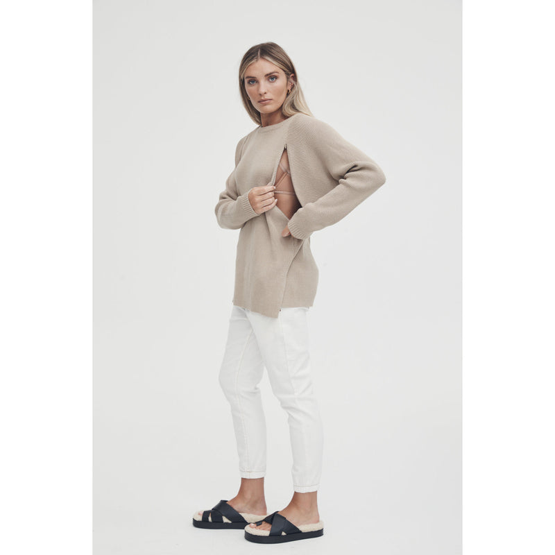 Legoe Jumper Batwing Knit Wheat