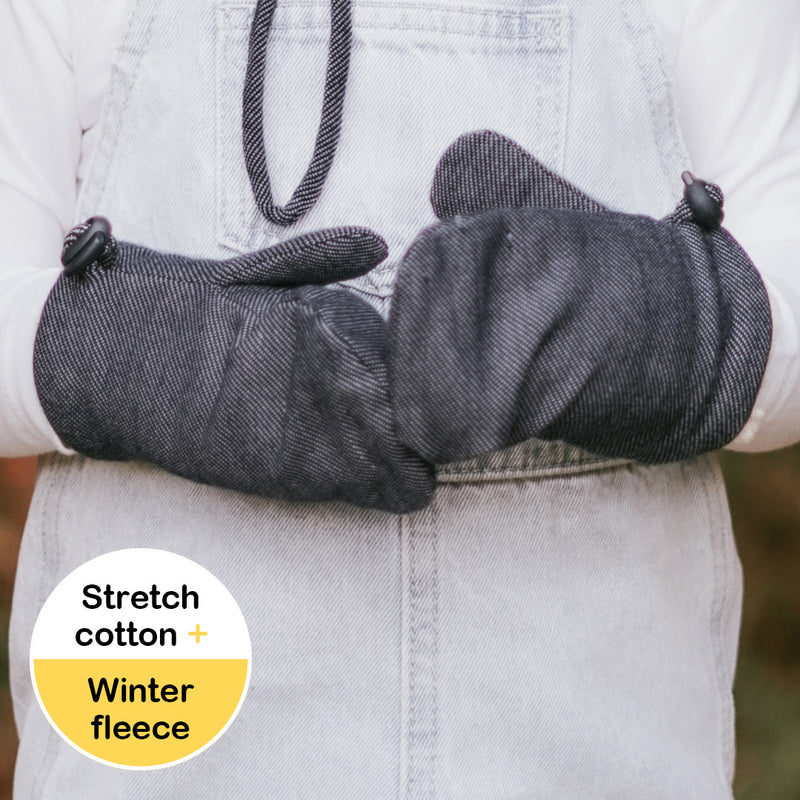 A Bedhead Fleece Mittens Denim