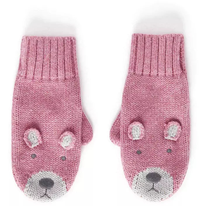 New Purebaby Mittens Polar Bear Beetroot