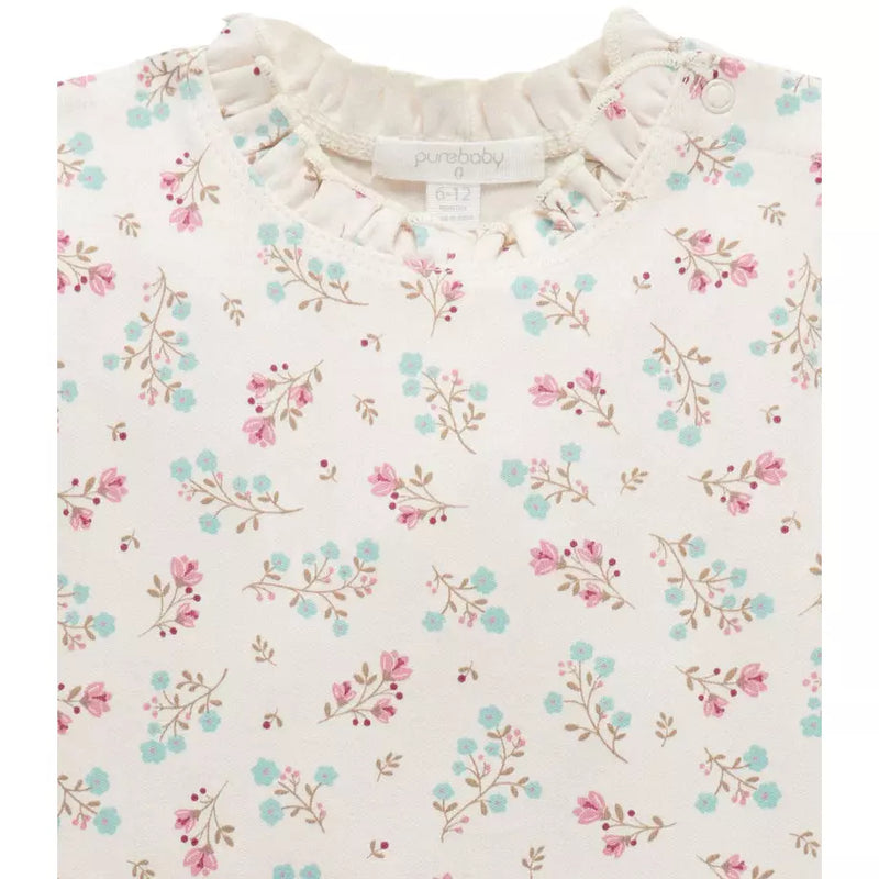 New Purebaby Tee Floral Mist