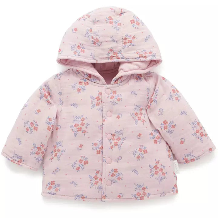 New Purebaby Jacket Reversible Dusk Posie