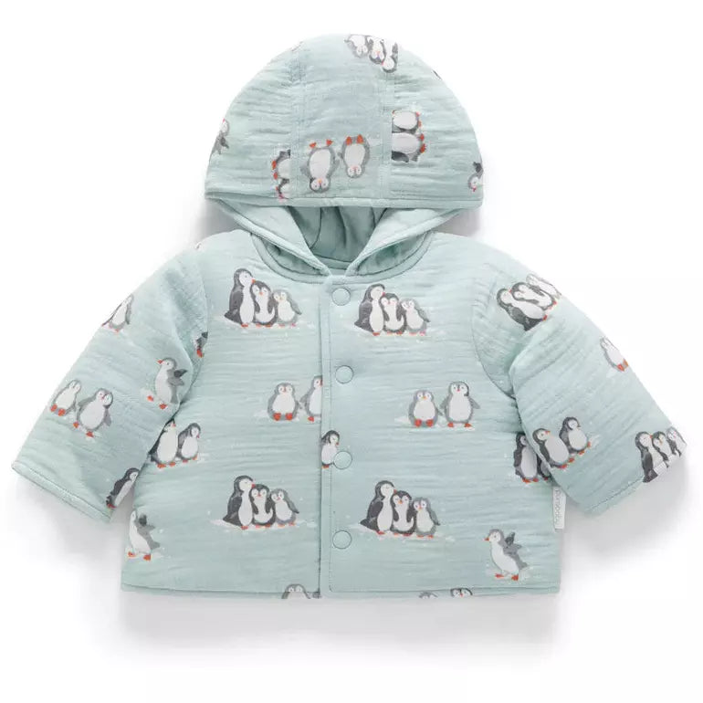 New Purebaby Jacket Reversible Penguin