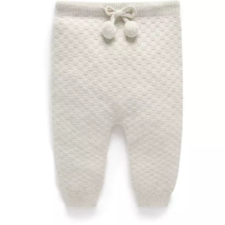 New Purebaby Legging Textured Knit Cloud