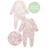 New Purebaby Growsuit 2 Pack Pansy