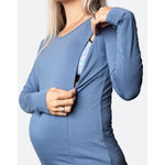 Cadenshae Long Sleeve Bamboo Top - Baltic Blue