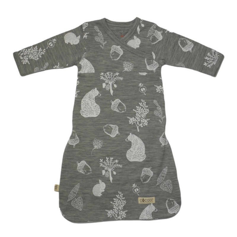 Merino Kids Merino Gown Light Grey