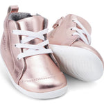 Bobux First Walker Step Up Boot Alley-Oop Rose Gold Metallic