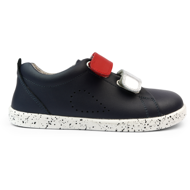 Bobux KP Trainer Grass Court Switch Navy (Red & Silver)