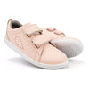 Bobux KP Trainer Grass Court Switch Seashell Silver Metalic & White
