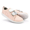 Bobux KP Trainer Grass Court Switch Seashell Silver Metalic & White