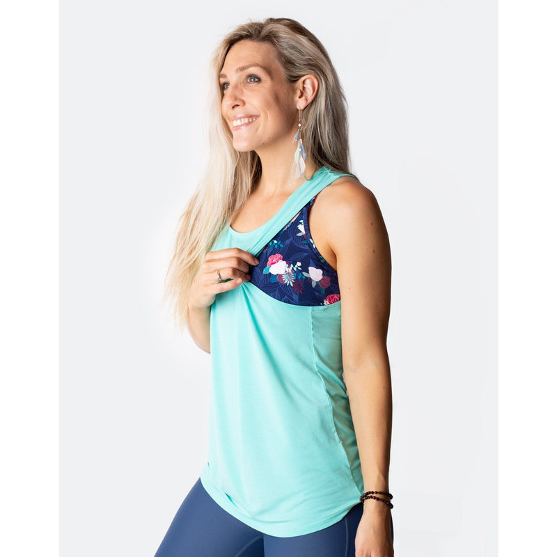 Cadenshae Breastfeeding tank Mint