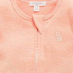 Purebaby Rib Growsuit Orange Stripe