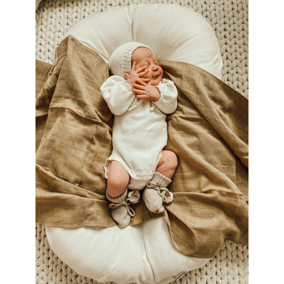 Pop Ya Tot Organic Muslin Swaddle Flax