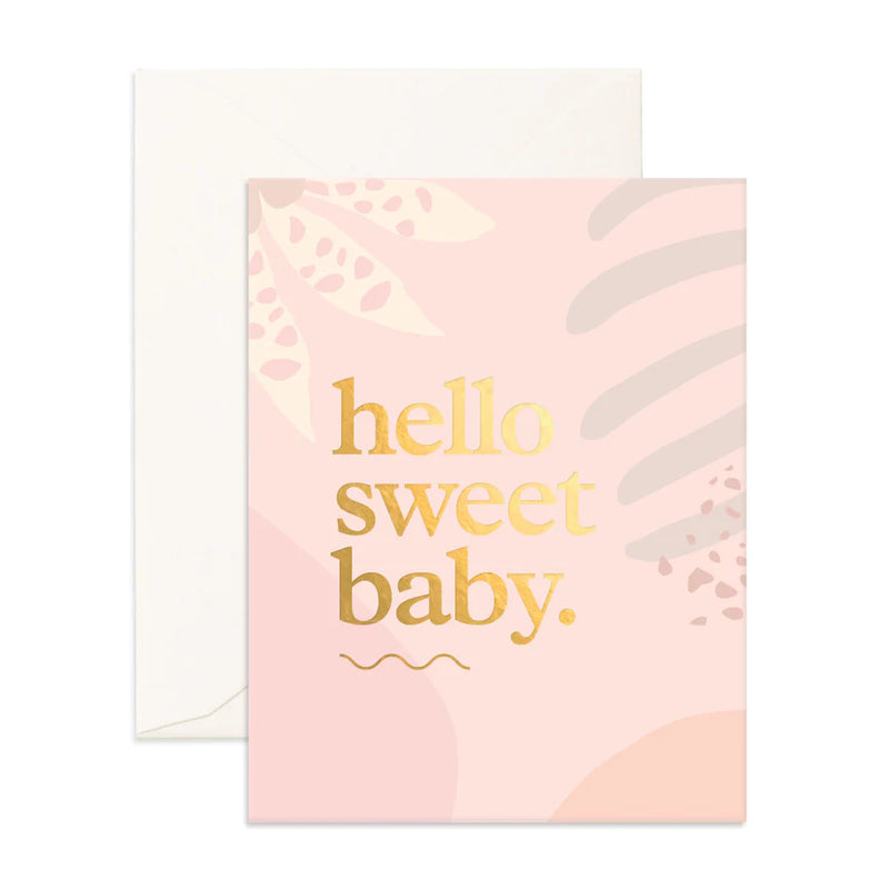 Fox & Fallow Card Hello Sweet Baby