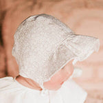 Bedhead Baby Bonnet Reversible Ruffle Willow/Blanc