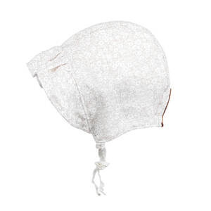 Bedhead Baby Bonnet Reversible Ruffle Willow/Blanc