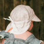 Bedhead Baby/Toddler Flap Hat Reversible Willow/Blanc