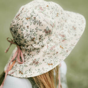 Bedhead Reversible Linen Panelled Bucket Hat Penelope/Rosa