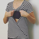 Hello Monday Top - Essential Tee  Stripe (B & W)
