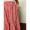 Rumi & Sol Tiered Skirt Red Gingham