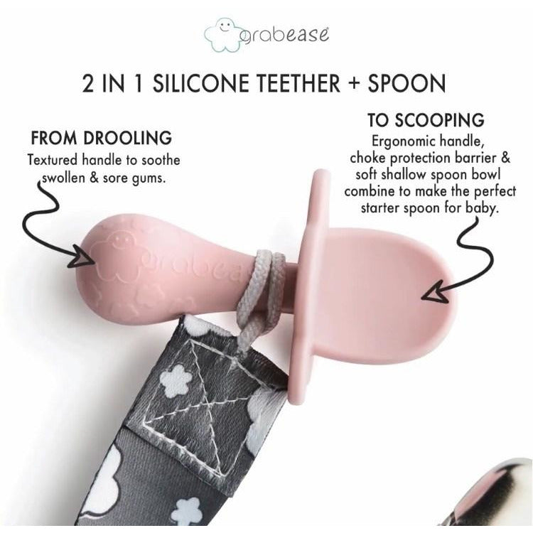 Grabease Silicon Spoon Set  Blush
