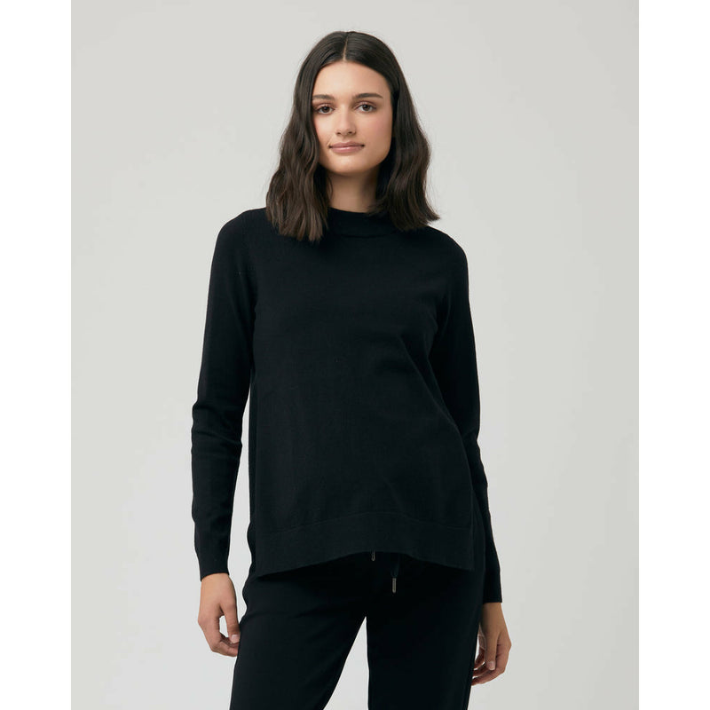Ripe Morgan Side Split Nursing Knit Black
