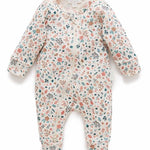 Purebaby Growsuit Footless Leafy Print