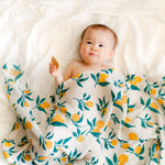 Fox & Fallow Organic Muslin Wrap Swaddle Lemons