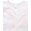 Purebaby Growsuit Zip Short Leg Pink Stripe