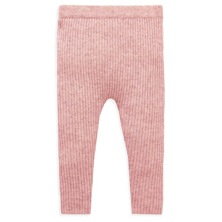 Purebaby Legging Knit Rib Crab Apple