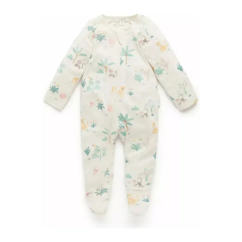 Purebaby Zip Growsuit Jungle Dream