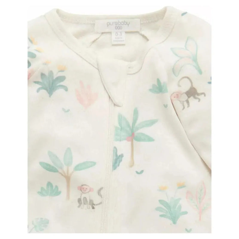 Purebaby Zip Growsuit Jungle Dream