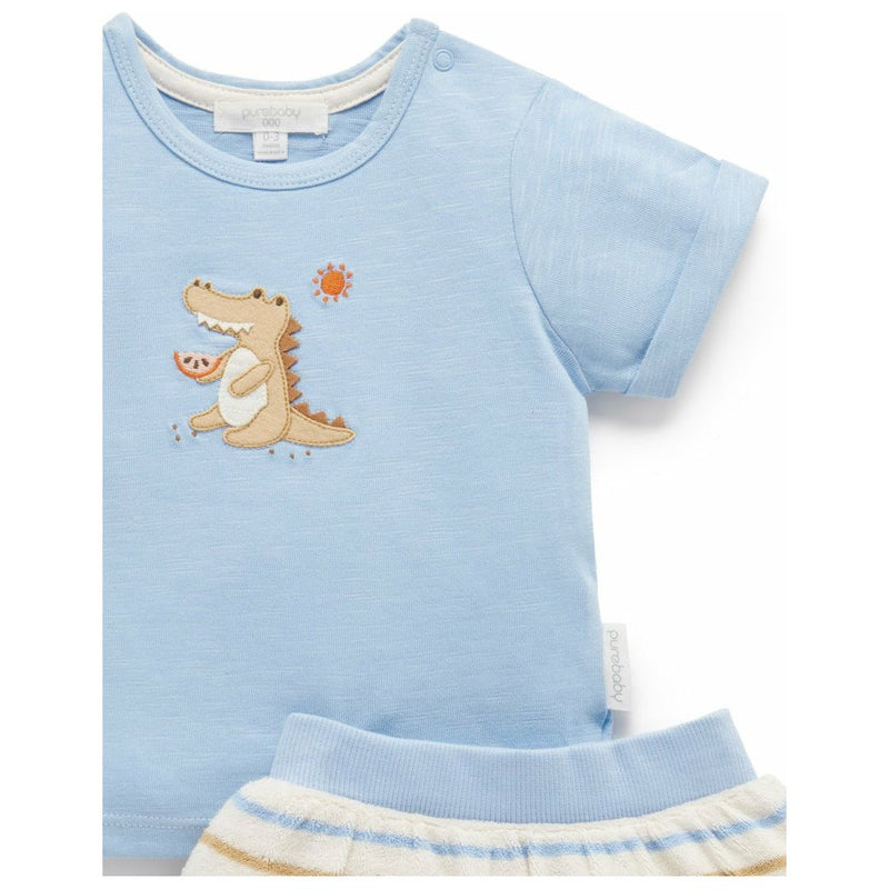 Sale Purebaby Terry Towelling Short and Tee Set