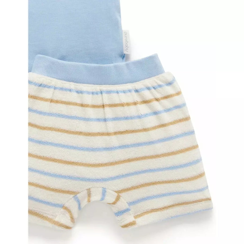 Sale Purebaby Terry Towelling Short and Tee Set