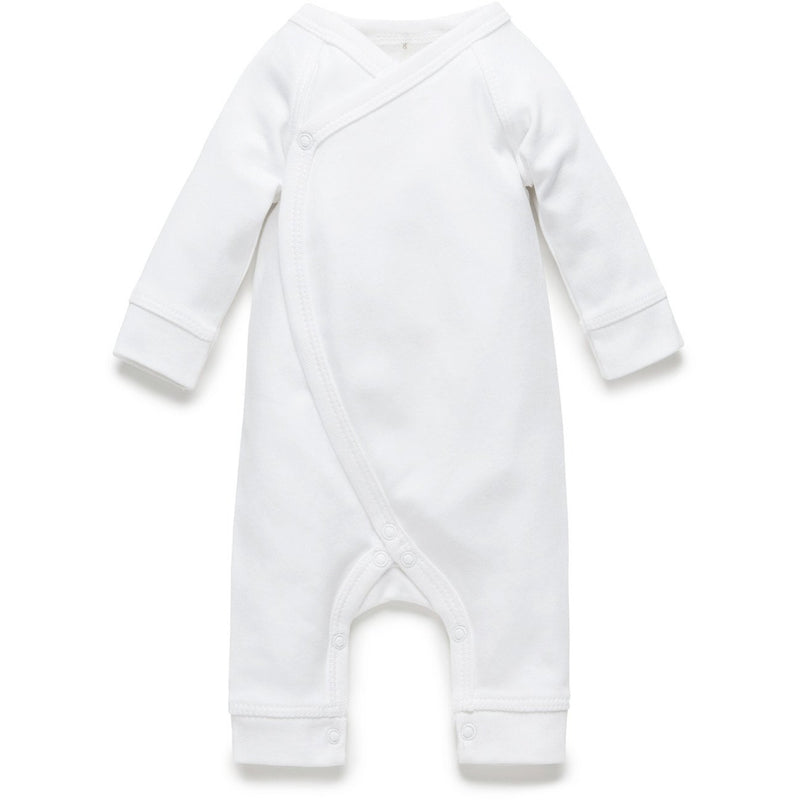 Purebaby Premi crossover Growsuit - White