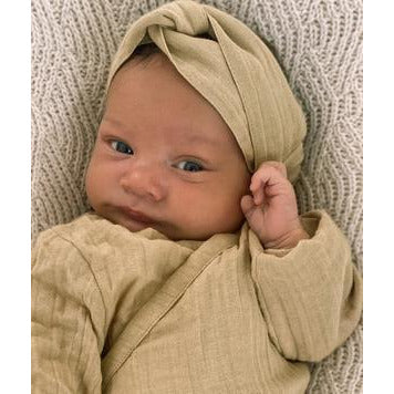 Pop Ya Tot Twist Top Headband Flax