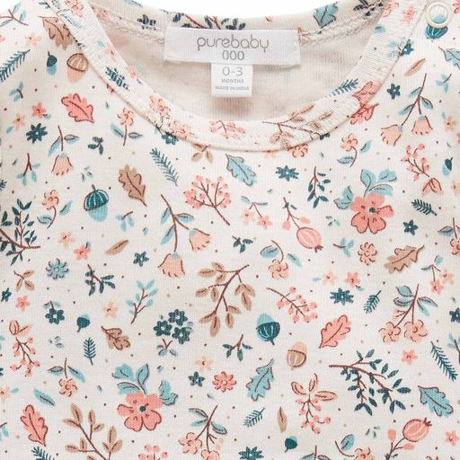 Purebaby Bodysuit Ditsy Woodland Print