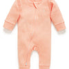 Purebaby Rib Growsuit Orange Stripe