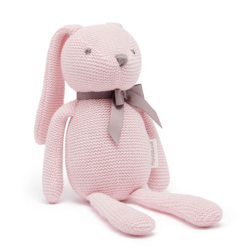 Purebaby Knitted Bunny Toy Pink