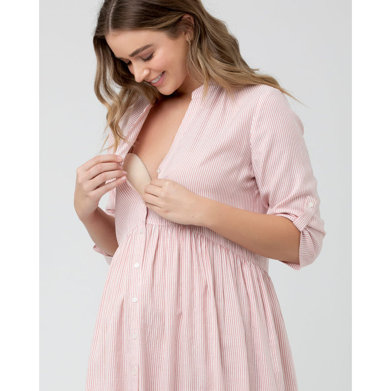 Ripe Dress Sam Stripe Terracotta/White