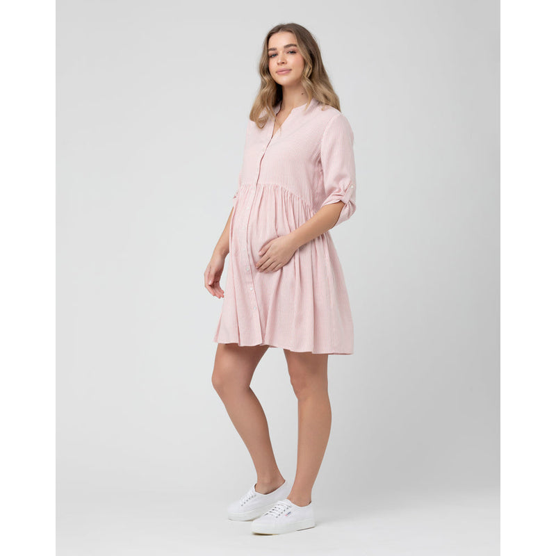 Ripe Dress Sam Stripe Terracotta/White