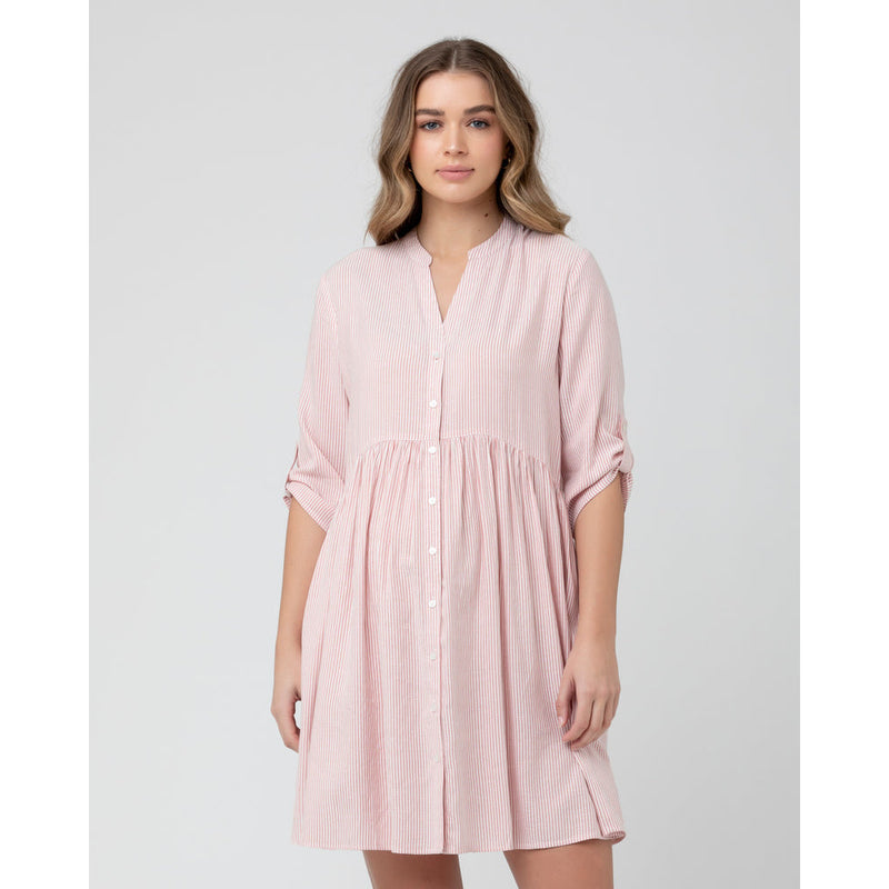 Ripe Dress Sam Stripe Terracotta/White