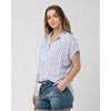 SALE Ripe Relaxed Shirt Quinn Blue/White