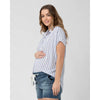 SALE Ripe Relaxed Shirt Quinn Blue/White