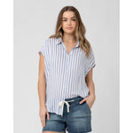 SALE Ripe Relaxed Shirt Quinn Blue/White