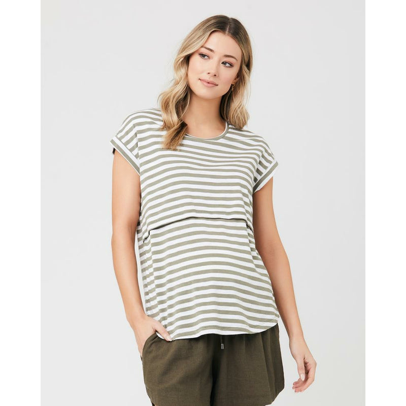 Ripe Tee Lionel Nursing Moss/White