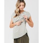 Ripe Tee Lionel Nursing Moss/White