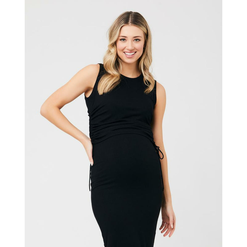 SALE Ripe Tank Jodie Rouched Rib Black