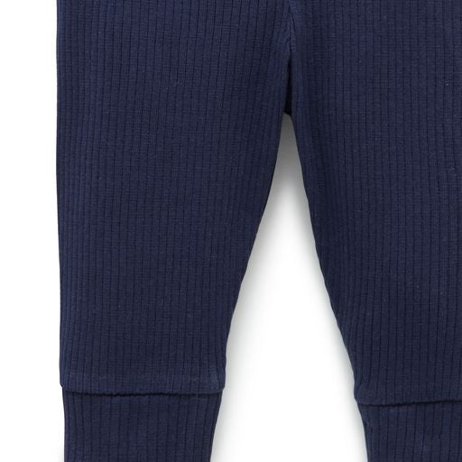 Purebaby Rib Leggings Navy