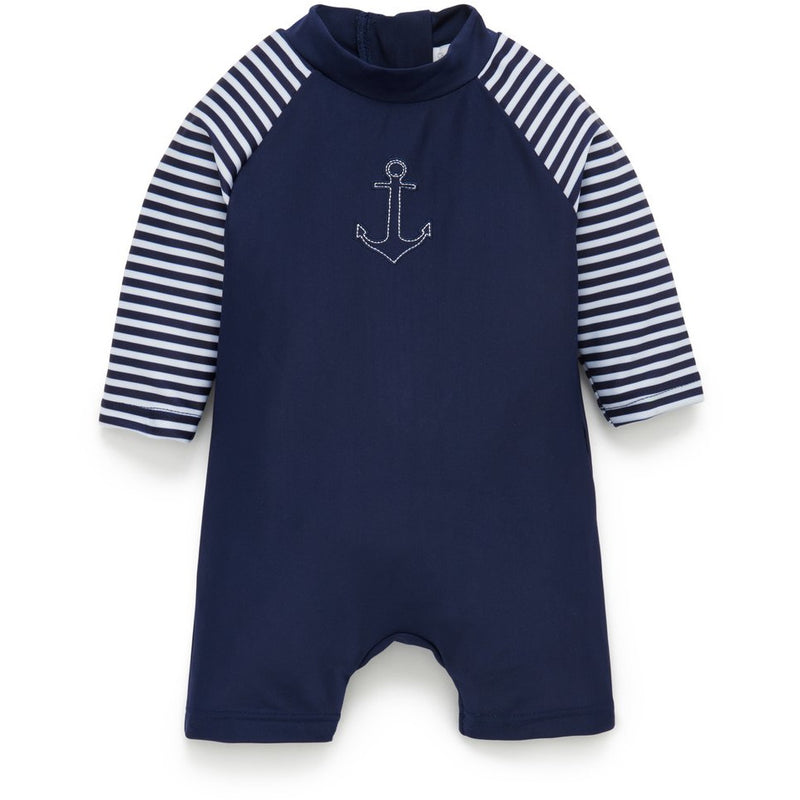 Sale Purebaby Swimwear Long Sleeve Sunsuit French Navy